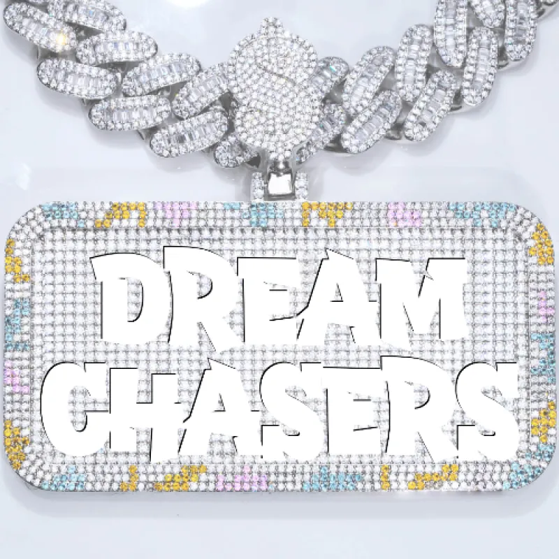 CUSTOM LETTER NECKLACE 3D COLORFUL SQUARE sold by The GUU Shop