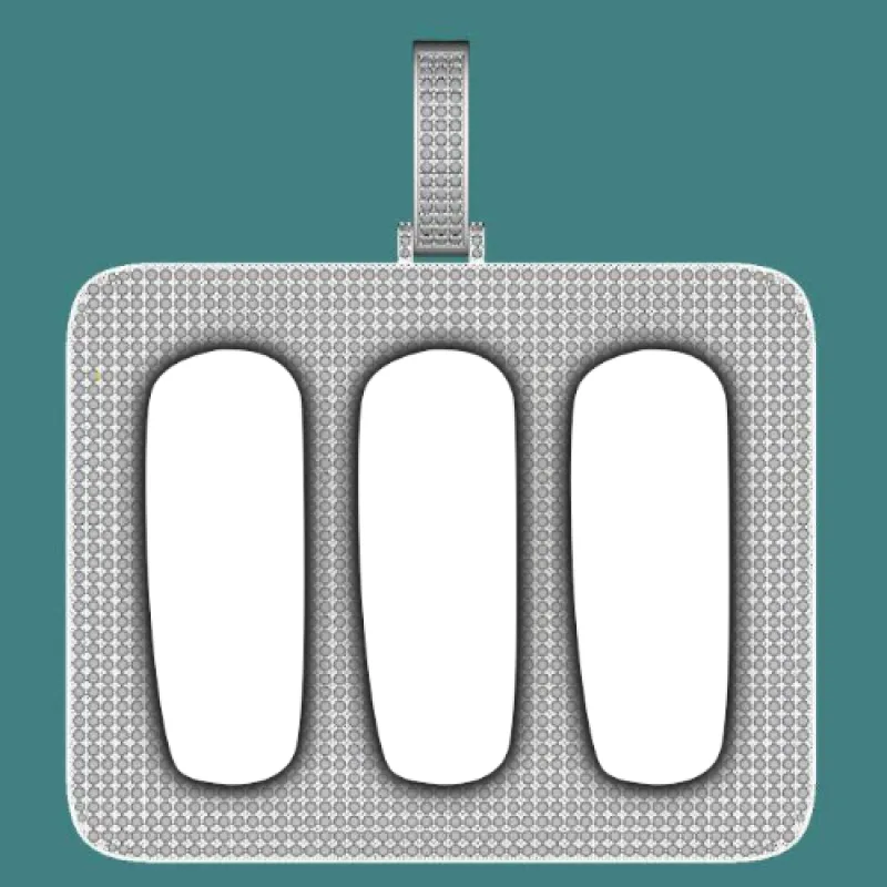 CUSTOM LETTER NECKLACE 3D BIG SQUARE sold by The GUU Shop