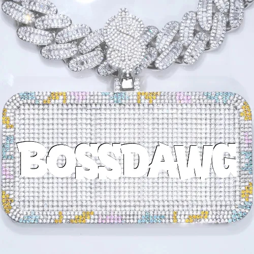 CUSTOM LETTER NECKLACE 3D COLORFUL SQUARE sold by The GUU Shop