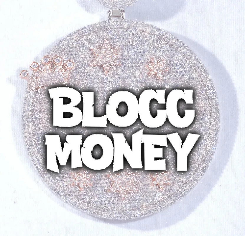 CUSTOM LETTER NECKLACE 3D BIG CROWN DISC sold by The GUU Shop