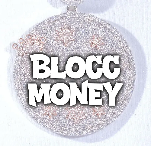 CUSTOM LETTER NECKLACE 3D BIG CROWN DISC sold by The GUU Shop