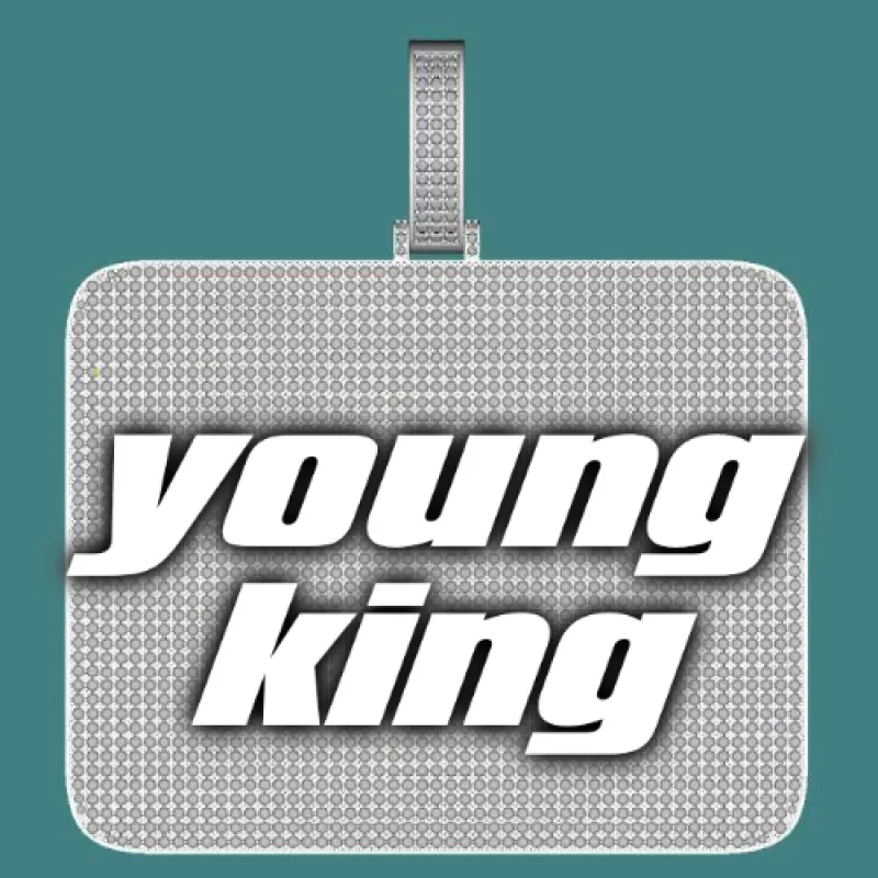 CUSTOM LETTER NECKLACE 3D BIG SQUARE sold by The GUU Shop