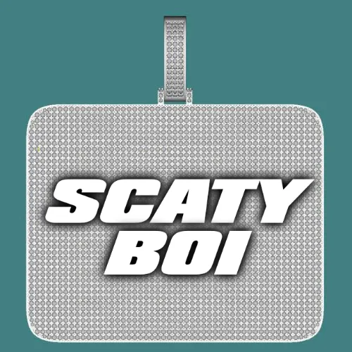 CUSTOM LETTER NECKLACE 3D BIG SQUARE sold by The GUU Shop