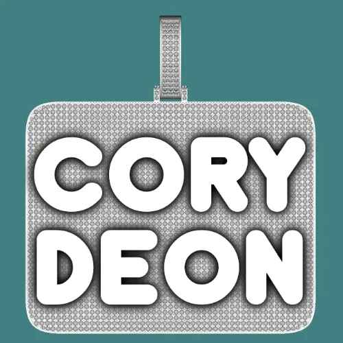 CUSTOM LETTER NECKLACE 3D BIG SQUARE sold by The GUU Shop