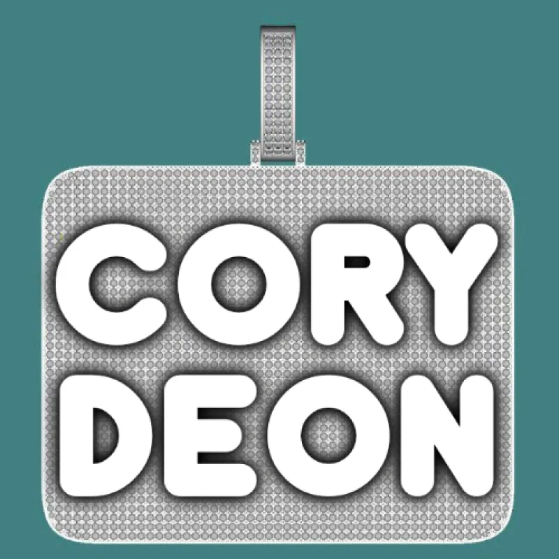 CUSTOM LETTER NECKLACE 3D BIG SQUARE sold by The GUU Shop