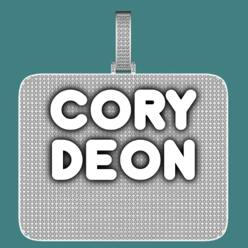 CUSTOM LETTER NECKLACE 3D BIG SQUARE sold by The GUU Shop