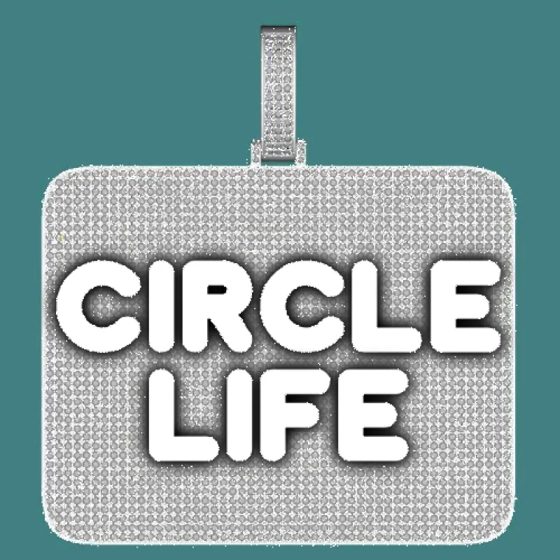 CUSTOM LETTER NECKLACE 3D BIG SQUARE sold by The GUU Shop