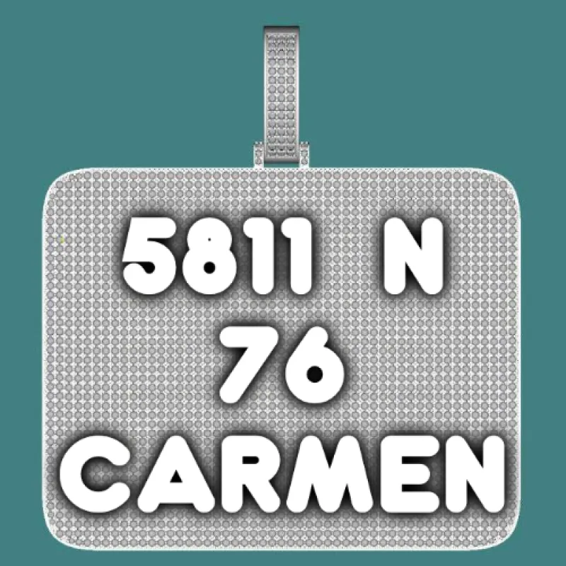 CUSTOM LETTER NECKLACE 3D BIG SQUARE sold by The GUU Shop