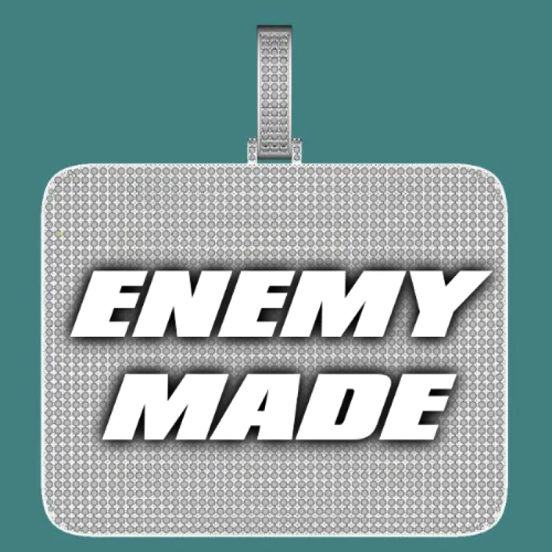 CUSTOM LETTER NECKLACE 3D BIG SQUARE sold by The GUU Shop