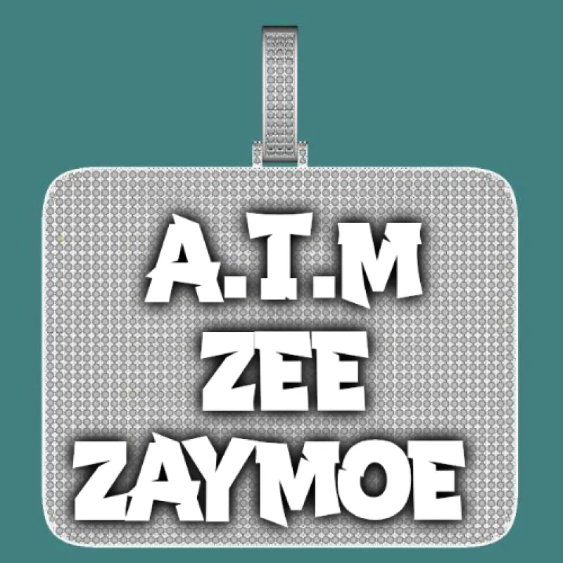 CUSTOM LETTER NECKLACE 3D BIG SQUARE sold by The GUU Shop