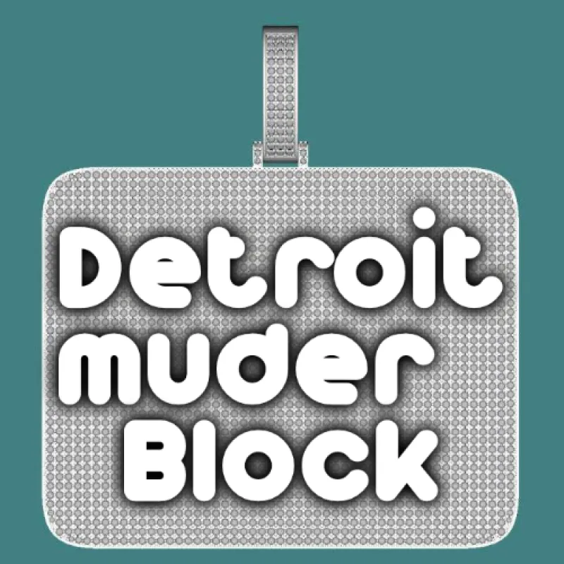 CUSTOM LETTER NECKLACE 3D BIG SQUARE sold by The GUU Shop