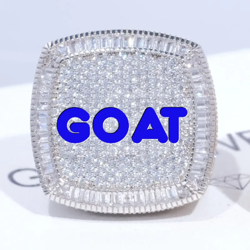 CUSTOM LETTER 3D ICED RING sold by The GUU Shop