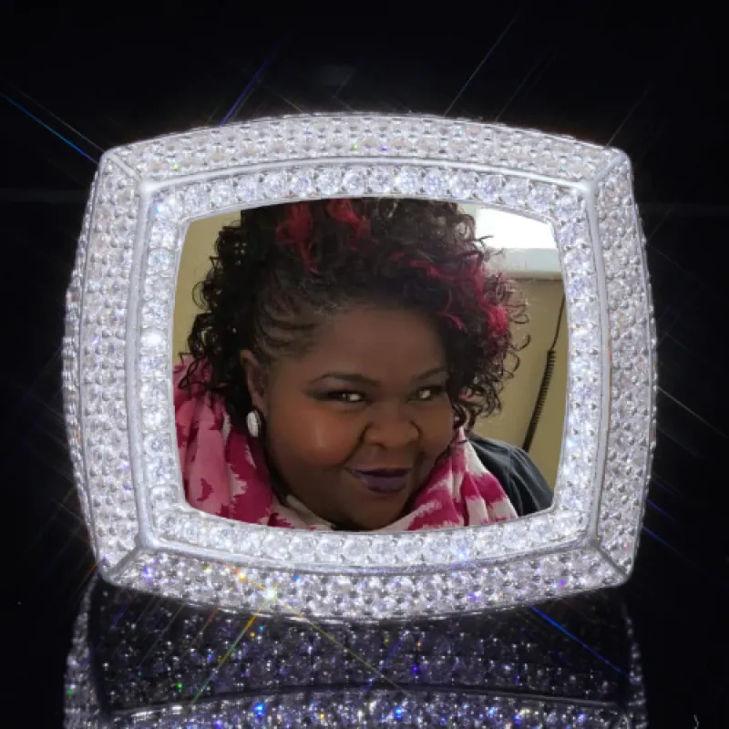 3D CUSTOM PICTURE ICED RING sold by The GUU Shop