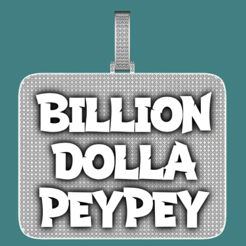 CUSTOM LETTER NECKLACE 3D BIG SQUARE sold by The GUU Shop