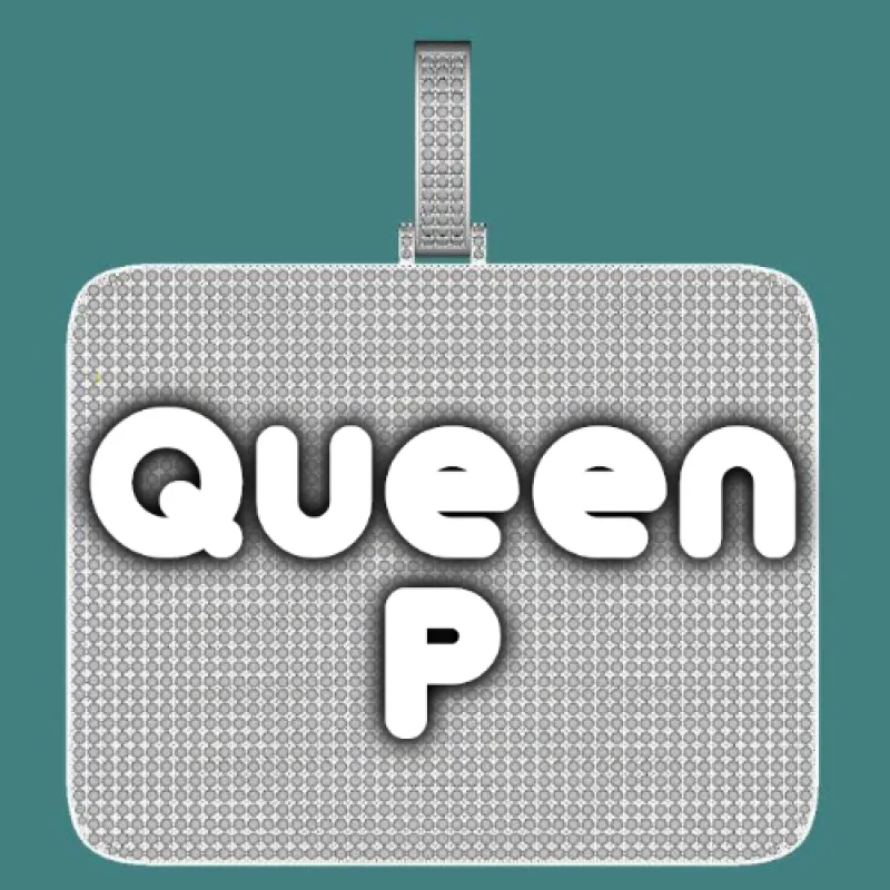 CUSTOM LETTER NECKLACE 3D BIG SQUARE sold by The GUU Shop