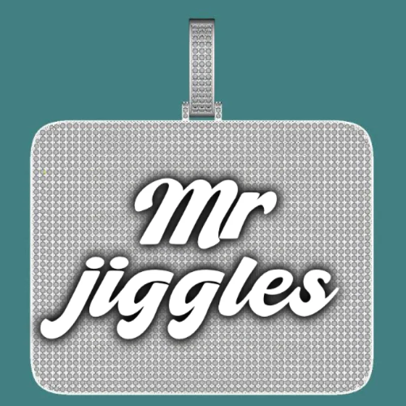 CUSTOM LETTER NECKLACE 3D BIG SQUARE sold by The GUU Shop