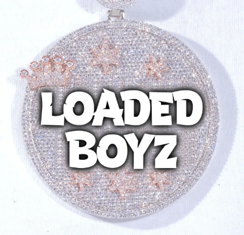 CUSTOM LETTER NECKLACE 3D BIG CROWN DISC made by The GUU Shop