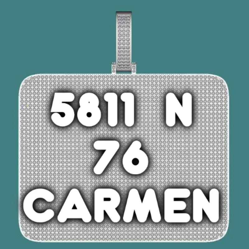 CUSTOM LETTER NECKLACE 3D BIG SQUARE sold by The GUU Shop