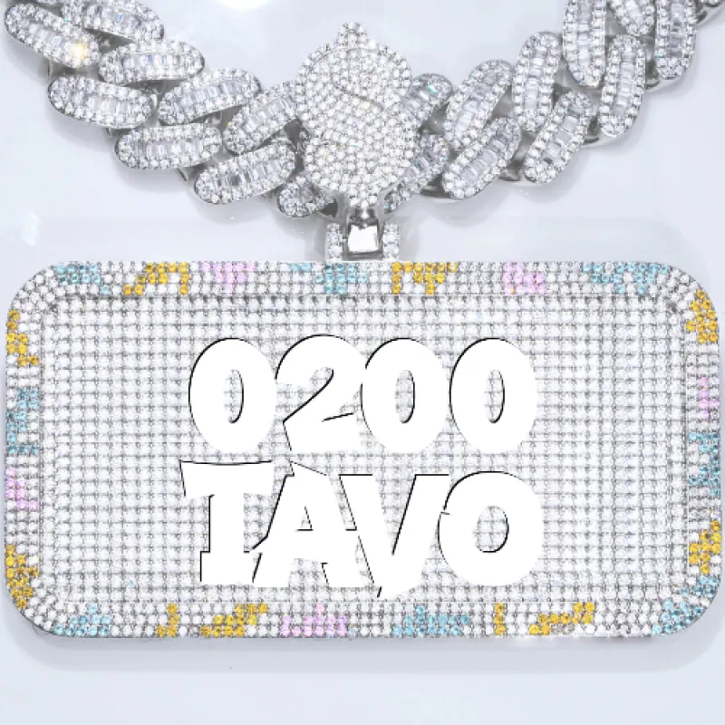 CUSTOM LETTER NECKLACE 3D COLORFUL SQUARE sold by The GUU Shop