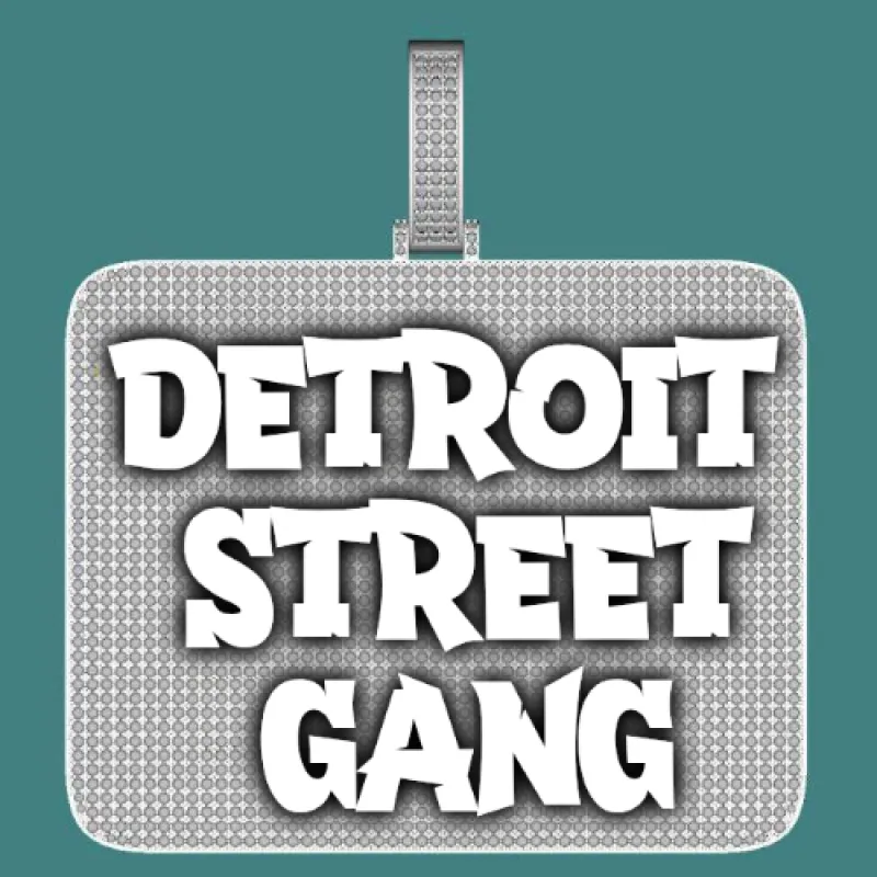 CUSTOM LETTER NECKLACE 3D BIG SQUARE sold by The GUU Shop