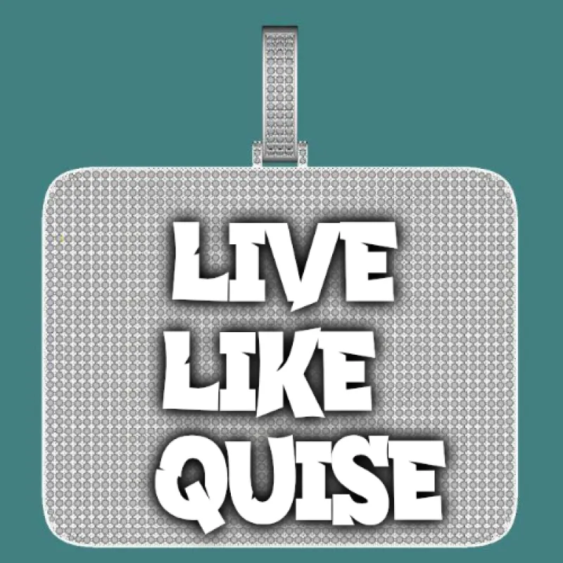 CUSTOM LETTER NECKLACE 3D BIG SQUARE sold by The GUU Shop