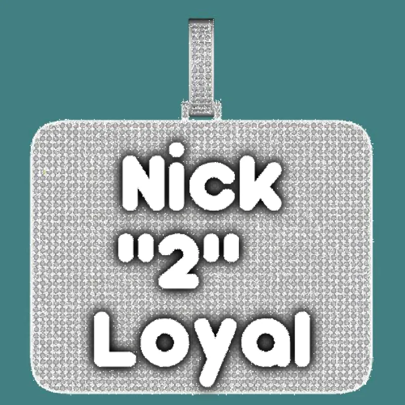 CUSTOM LETTER NECKLACE 3D BIG SQUARE sold by The GUU Shop