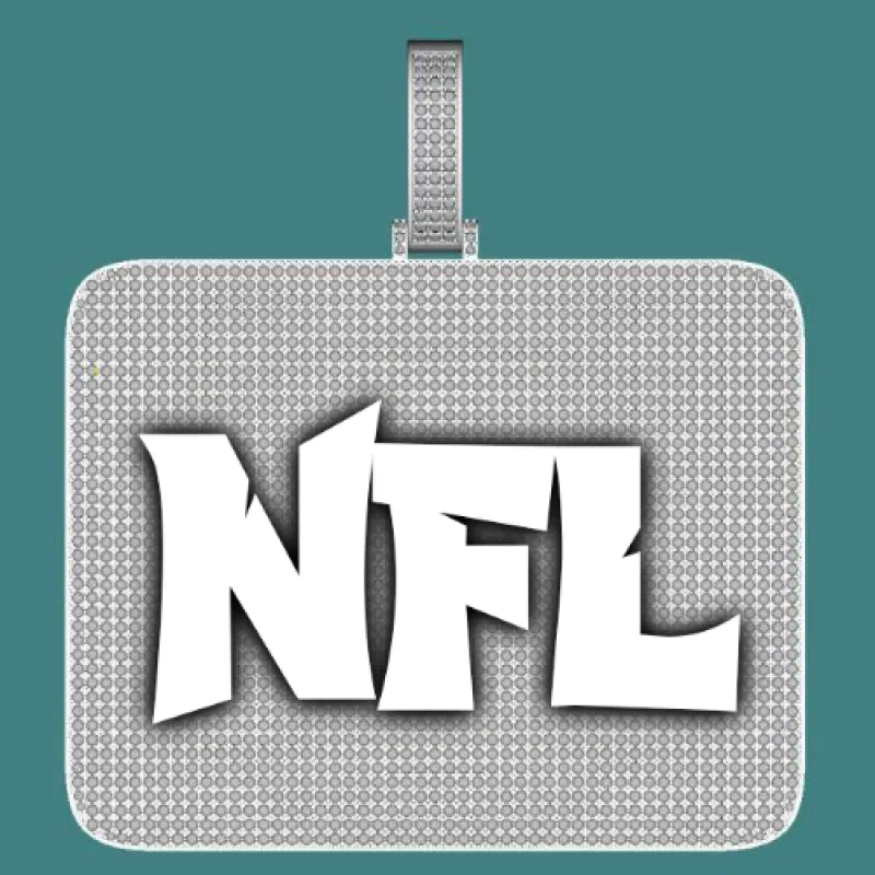 CUSTOM LETTER NECKLACE 3D BIG SQUARE sold by The GUU Shop