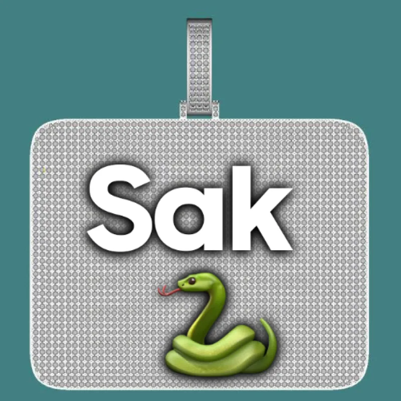 CUSTOM LETTER NECKLACE 3D BIG SQUARE sold by The GUU Shop