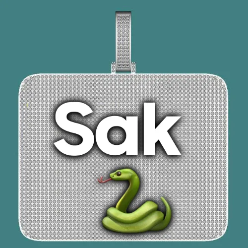 CUSTOM LETTER NECKLACE 3D BIG SQUARE sold by The GUU Shop