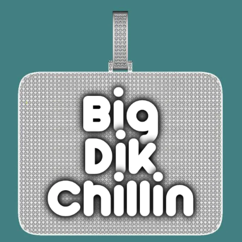 CUSTOM LETTER NECKLACE 3D BIG SQUARE sold by The GUU Shop