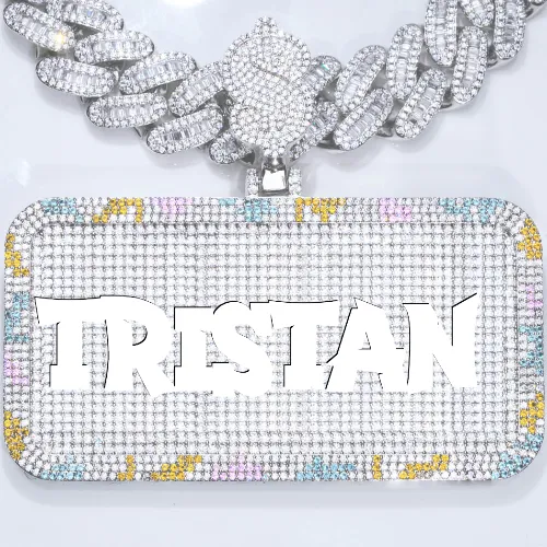 CUSTOM LETTER NECKLACE 3D COLORFUL SQUARE sold by The GUU Shop