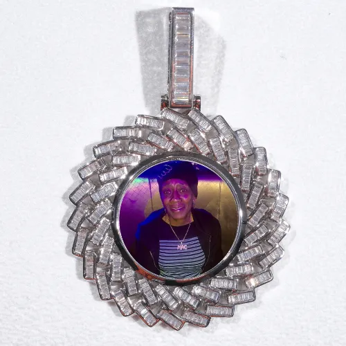 Large 3D Baguette Custom Picture Pendant sold by The GUU Shop