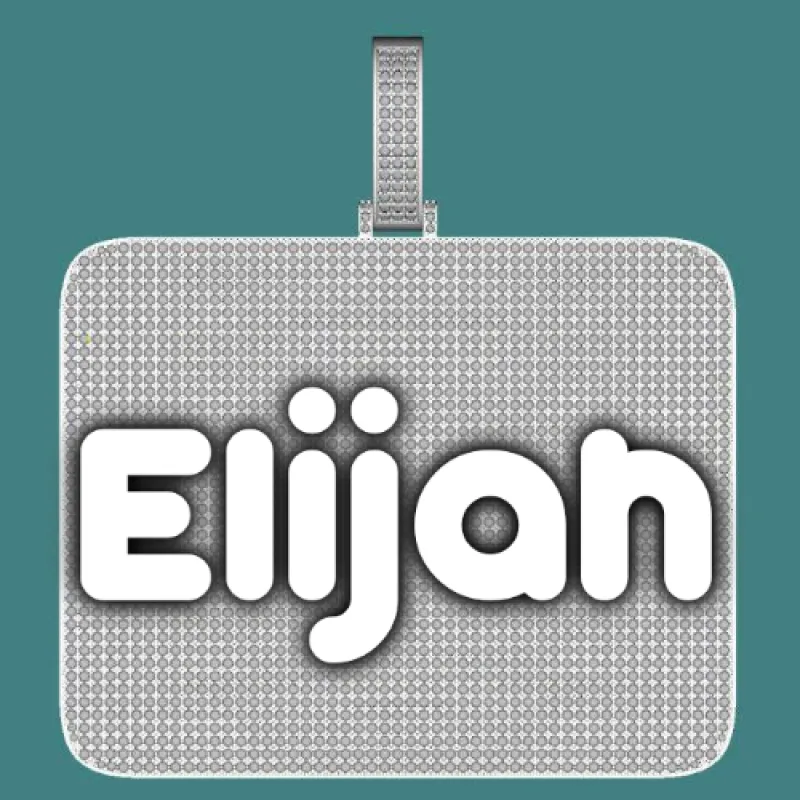 CUSTOM LETTER NECKLACE 3D BIG SQUARE sold by The GUU Shop