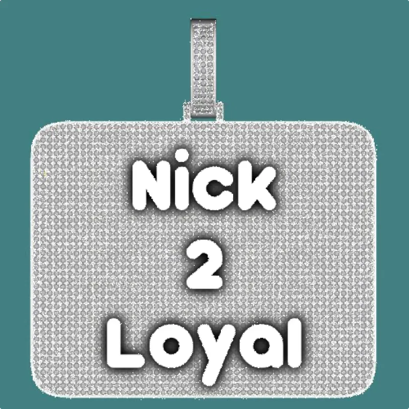 CUSTOM LETTER NECKLACE 3D BIG SQUARE sold by The GUU Shop