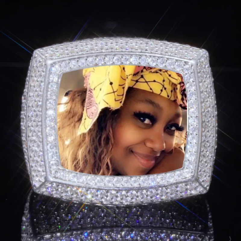 3D CUSTOM PICTURE ICED RING sold by The GUU Shop