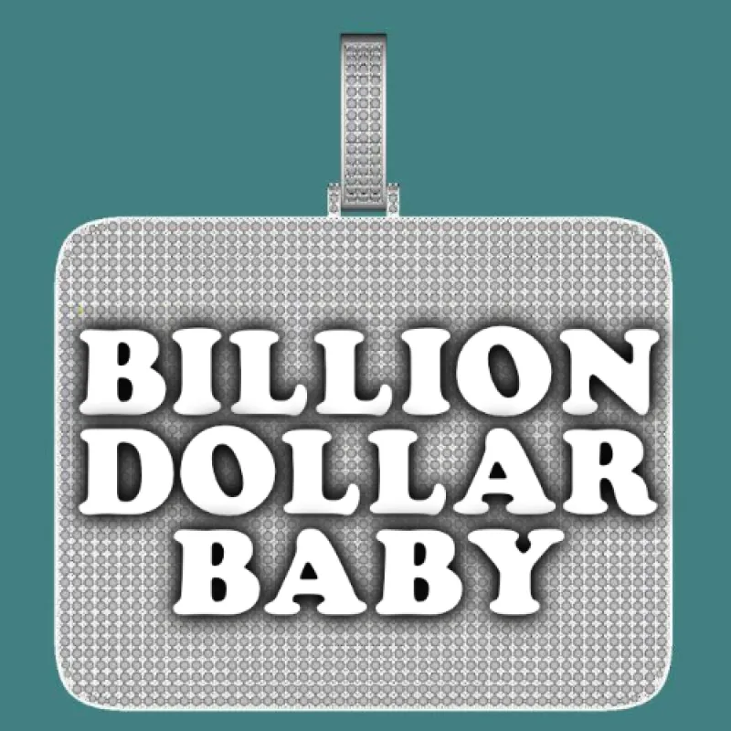 CUSTOM LETTER NECKLACE 3D BIG SQUARE sold by The GUU Shop