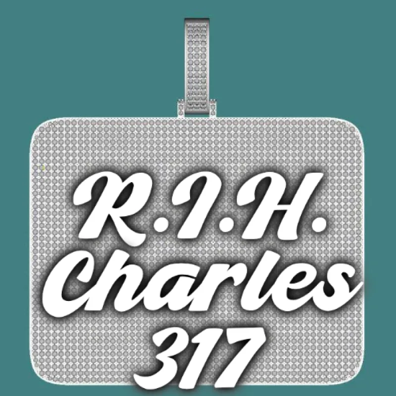 CUSTOM LETTER NECKLACE 3D BIG SQUARE sold by The GUU Shop