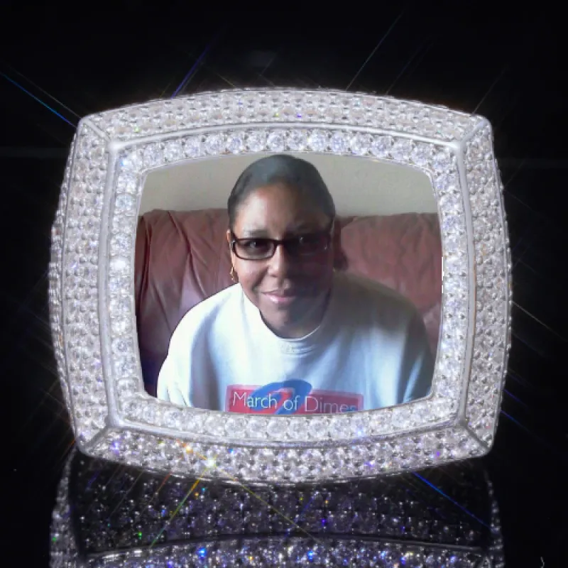 3D CUSTOM PICTURE ICED RING sold by The GUU Shop