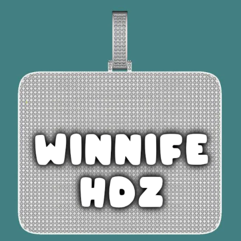 CUSTOM LETTER NECKLACE 3D BIG SQUARE sold by The GUU Shop