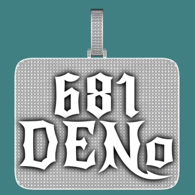 CUSTOM LETTER NECKLACE 3D BIG SQUARE sold by The GUU Shop