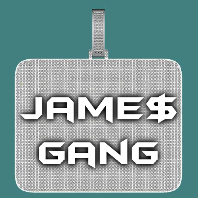 CUSTOM LETTER NECKLACE 3D BIG SQUARE sold by The GUU Shop