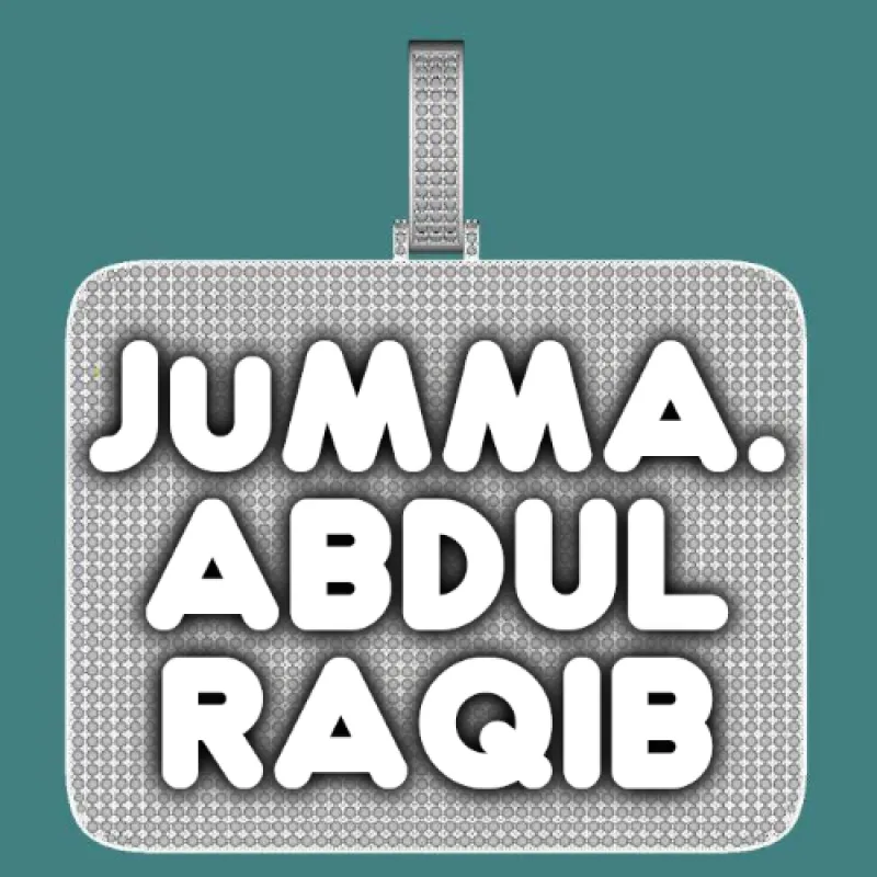 CUSTOM LETTER NECKLACE 3D BIG SQUARE sold by The GUU Shop