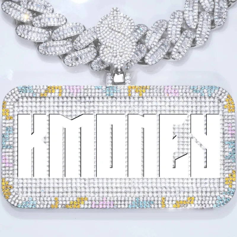 CUSTOM LETTER NECKLACE 3D COLORFUL SQUARE sold by The GUU Shop