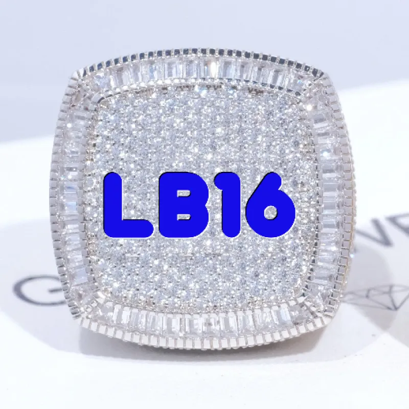 CUSTOM LETTER 3D ICED RING sold by The GUU Shop