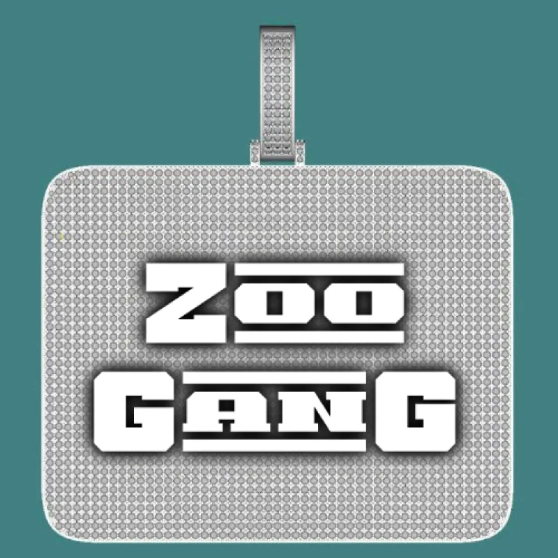 CUSTOM LETTER NECKLACE 3D BIG SQUARE sold by The GUU Shop