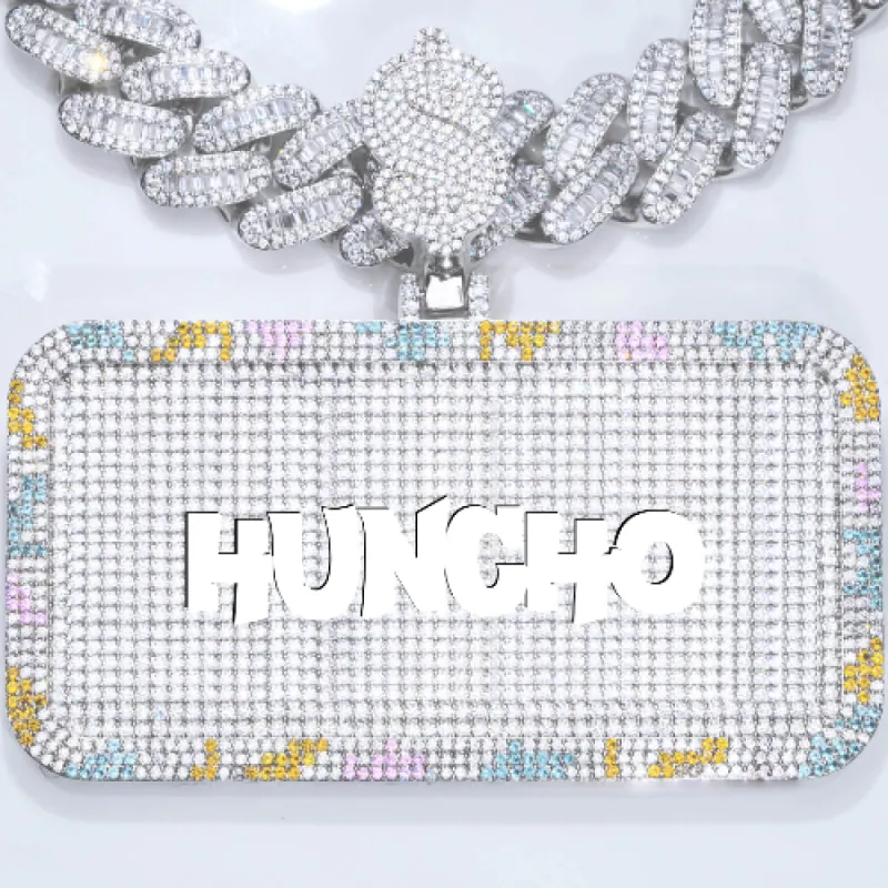 CUSTOM LETTER NECKLACE 3D COLORFUL SQUARE sold by The GUU Shop