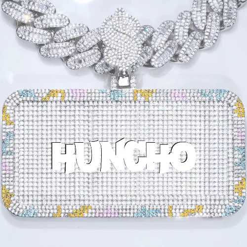 CUSTOM LETTER NECKLACE 3D COLORFUL SQUARE sold by The GUU Shop