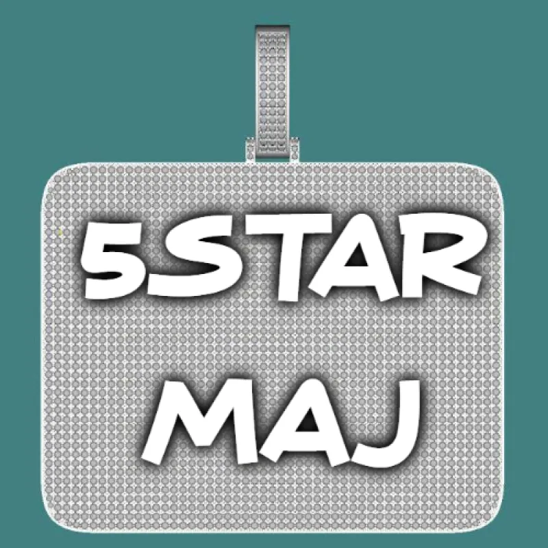 CUSTOM LETTER NECKLACE 3D BIG SQUARE sold by The GUU Shop