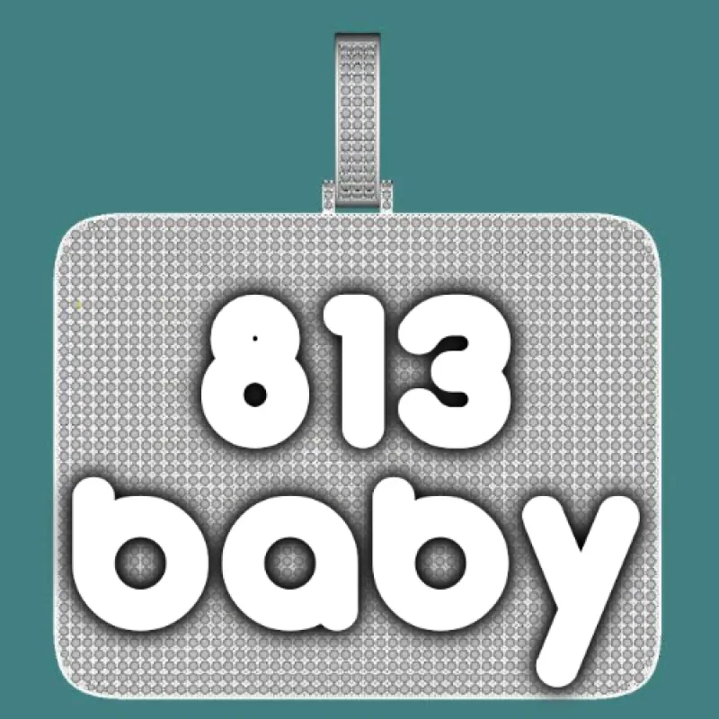 CUSTOM LETTER NECKLACE 3D BIG SQUARE sold by The GUU Shop