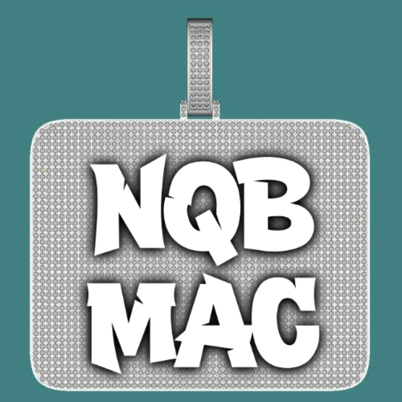 CUSTOM LETTER NECKLACE 3D BIG SQUARE sold by The GUU Shop